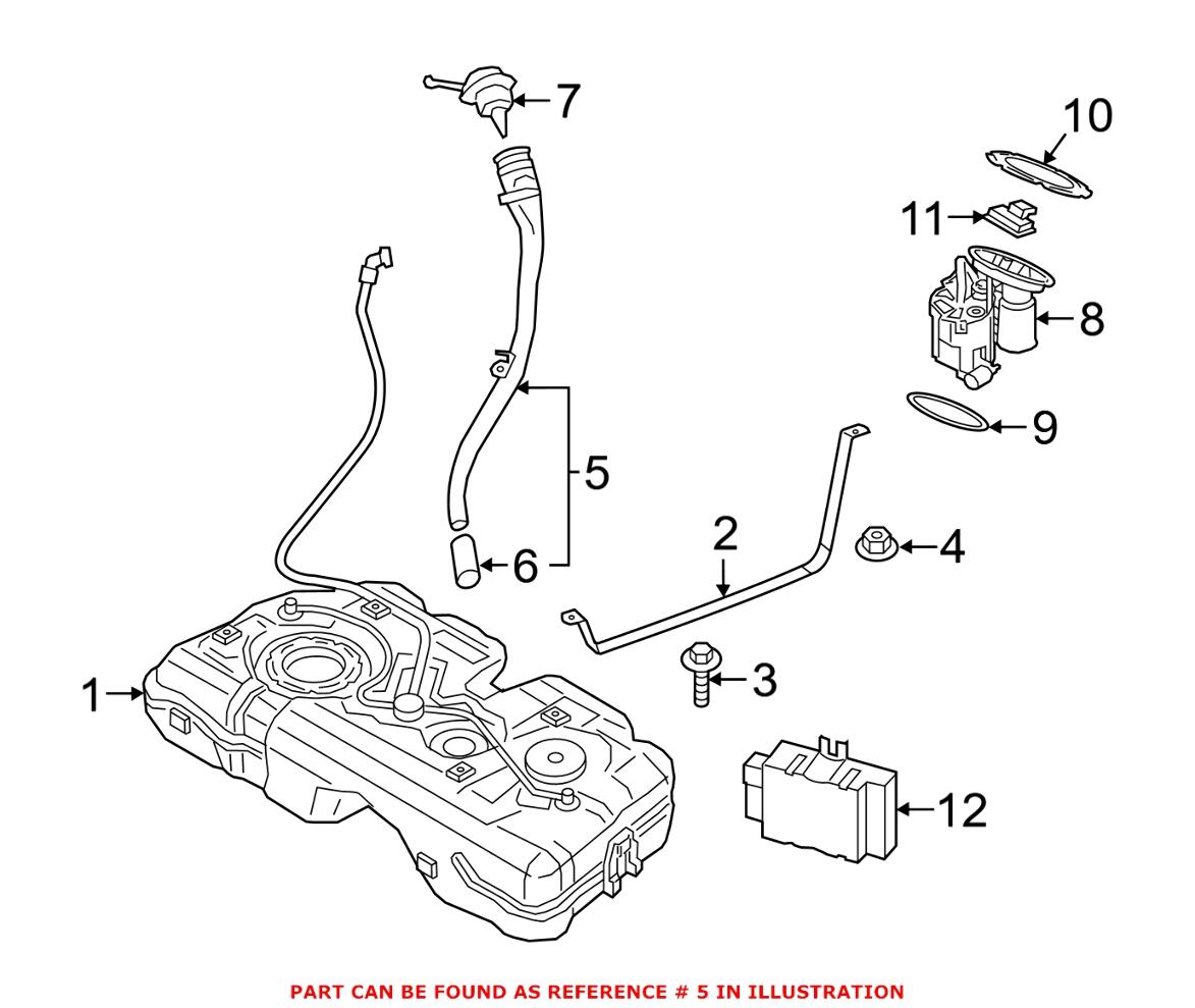 BMW Fuel Filler Neck 16117390783